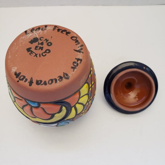 Talavera Mexican Pottery Lidded Jar - Picture 8 of 9